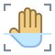 Handflächenscan icon