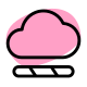 Loading bar for updating cloud storage content icon