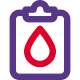 externer Bluttestbericht isoliert auf weißem Hintergrund Blut Duo Tal Revivo icon