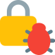 externer-bug-oder-ein-fehler-beim-sichern-des-systems-mit-einem-schloss-security-color-tal-revivo icon