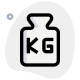 A kilogram of weight mass representation layout icon