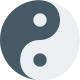 Yin Yang a concept of dualism in ancient Chinese philosophy icon