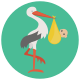 Storch mit Bündel icon