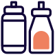 Mix sauces for mustard and other in a bottle icon