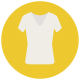T-shirt com decote em v icon