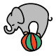 Circo elefante icon