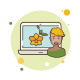 Laptop Flower icon