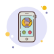 Kurzhaar-Mädchen-Telefonanruf icon