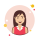 Brown Hair Business Lady in Red Shirt icon