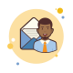 Homme avec Mail icon