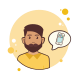 Hombre con barba Smartphone icon