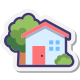 Maison avec jardin icon