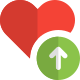 High pulse rate measurement on a digital devices icon