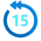 15 segundos Retroceder icon