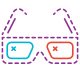 Gafas 3d icon