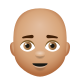 Bald Man Medium Skin Tone icon