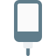 Smartphone on power charging with cable attached icon
