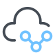 Symbole de partage de nuage icon
