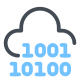 Cloud Binary Code icon