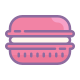 Macaron rose icon