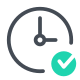 Relógio verificado icon