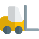 用于物料搬运和物流服务仓库影子 tal-revivo 的外部叉车车辆 icon