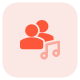 Single music played by users on a chat messenger icon