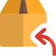 Returning of delivery box to the original shipping address icon