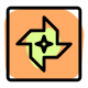 Pinwheel of google photos application service logotype icon