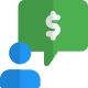 Business chat in relation to money and finance icon