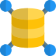 Backup hosted network of an medium size enterprise network icon