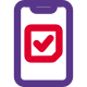 Election result online smartphone isolated on a white background icon