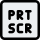 PRT SCR for a screenshot capture function key icon