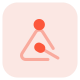 Music instrument with drumstick on a triangle icon