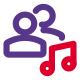 Single music played by users on a chat messenger icon