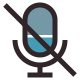 Pas de microphone icon