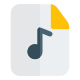 Music for playback in a MP3 format icon