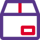 Parcel box ready for delivery and shipping icon