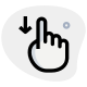 Single finger touch with slide down feature icon