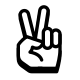 Dedos señal de paz icon
