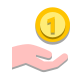 Münze in der Hand icon