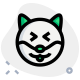 Dog grin and squinting same ime emoji icon