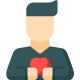 Man Holding Heart icon