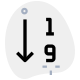 Reorder and sort number in ascending order icon
