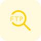 Search file from FTP server application isolated on a white background icon