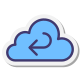 Cloud Left U Arrow icon