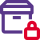 Delivery Box with the protection of padlock icon