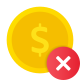 Dollar löschen icon