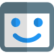 Website good ratings with smiling face emoji icon