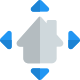 Smart home connected with various network and monitoring icon